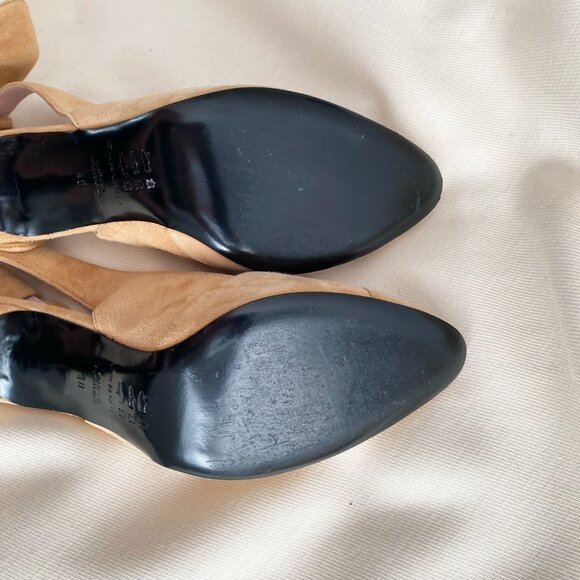 Carven Beige Suede Slingbacks with Bow Back, size 40. Fits like a 9.5 - Picture 7 of 14